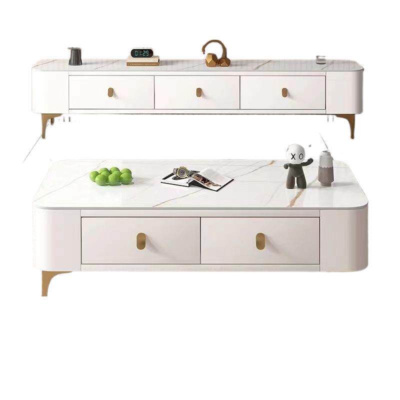 茶几家用客厅组合茶几电视柜免安装整装茶几带抽屉小户型软包茶几