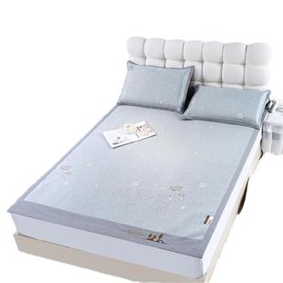 冰丝席养生席空调席竹凉席1200D折叠软席子床单床笠极简风格