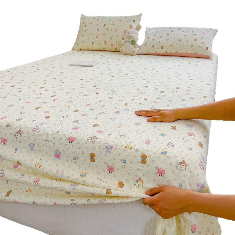 夏季小碎花花单三套gywmmyhd可水洗床空调单件件床盖家用亲肤磨毛