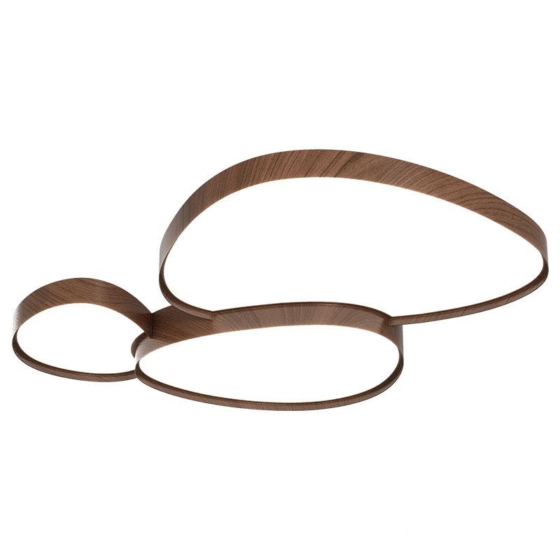 原木客厅灯现代简约灯大气鹅卵石室灯中古风卧吸顶全光888谱具