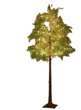 台州LED松树灯带红色浆果圣诞树红果圣诞节装饰房间氛围树灯