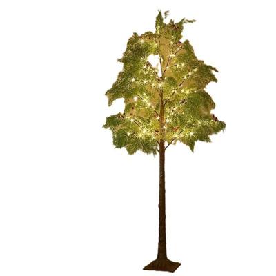 台州LED松树灯带红色浆果圣诞树红果圣诞节装饰房间氛围树灯