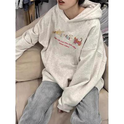 女童连帽卫衣秋冬重磅加绒加厚