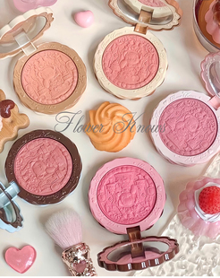 花知晓新品 甜心小熊系列腮红秋冬丝缎粉质细腻自然氛围感显色高