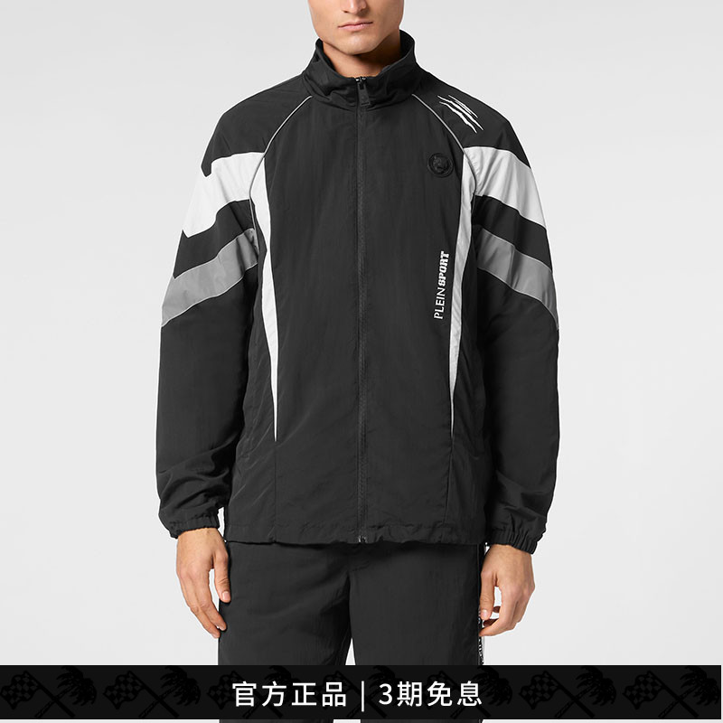 PLEIN SPORT 2025年春男士Scratch拼接长袖夹克