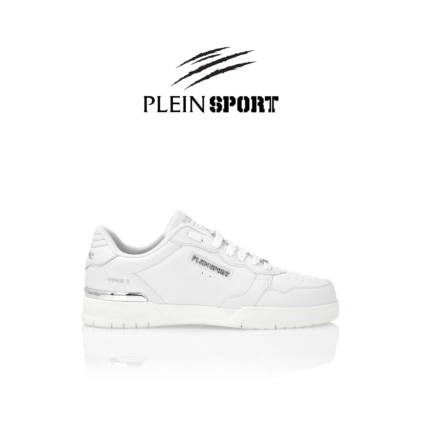 PLEIN SPORT 2026年夏男女同款Tiger.x低帮板鞋休闲鞋日常通勤白