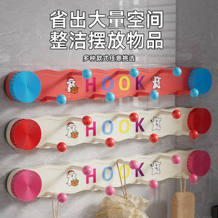 多巴胺旋转吸盘联排挂钩免打孔强力承重浴室厨房玄关卧室门后粘钩