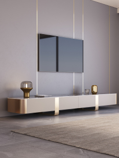 掌上明珠家具意式轻奢岩板电视柜茶几组合小户型客厅现代简约设计