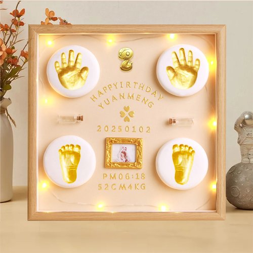 蛇年宝宝手足印泥纪念品相框