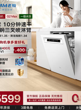【全新升级】老板盐系G2Max洗碗机嵌入式21套自动开关门智能投放