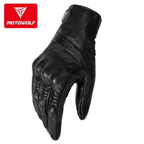 摩多狼手套真皮防摔透气
