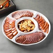 卤水拼盘酒店饭店专用陶瓷餐盘盘子干果点心小吃分格盘多格五格盘