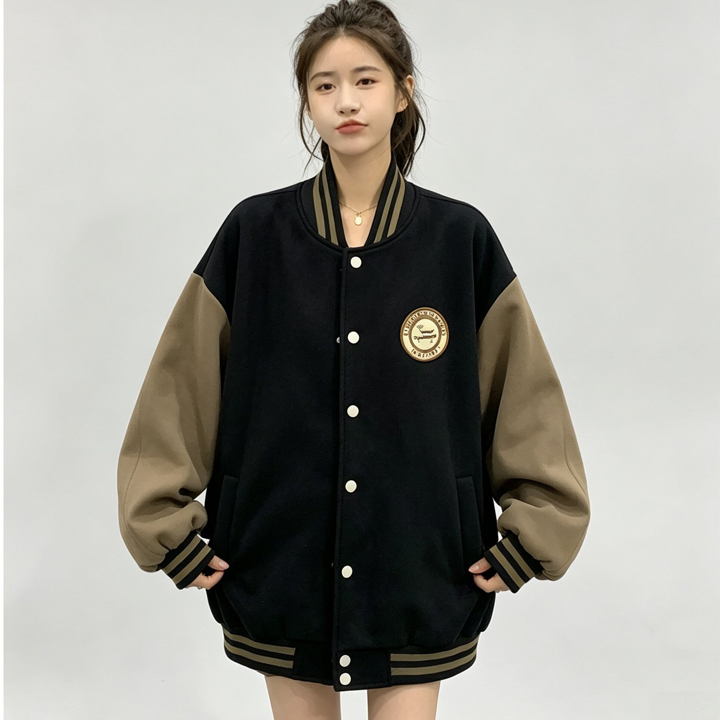 夹棉棒球服女秋冬2026新款高级感
