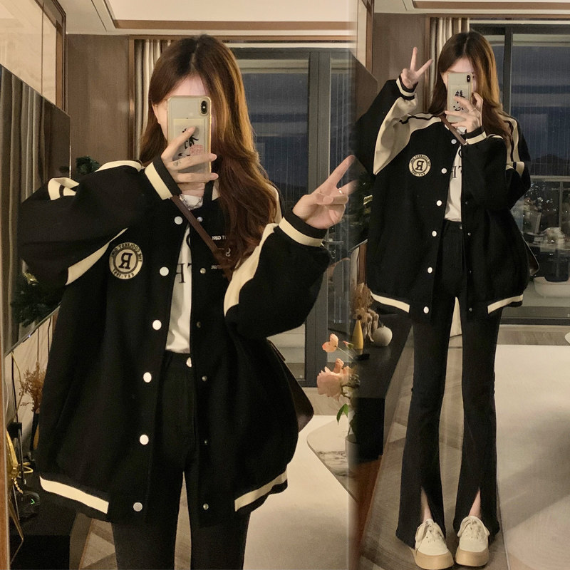 夹棉棒球服外套女秋冬2026年新款