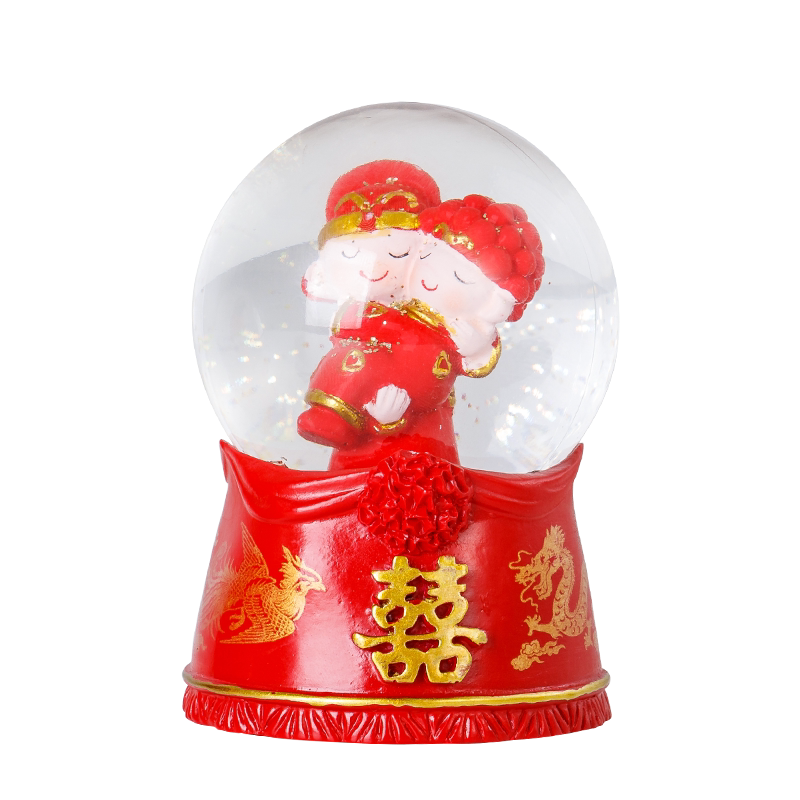 新婚礼物创意水晶球摆件结婚装饰婚房装扮用品订婚浪漫布置纪念品