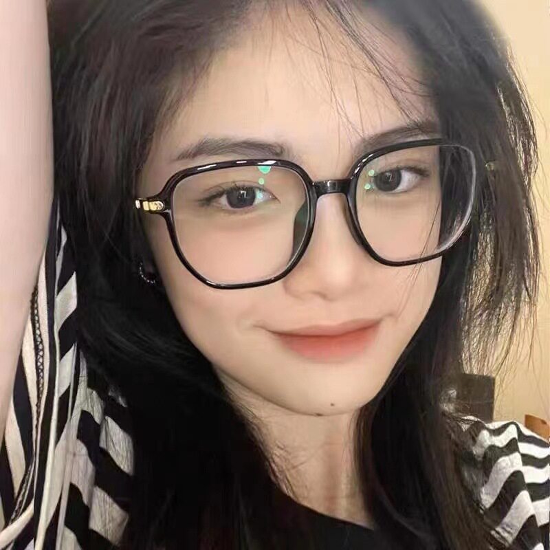 韩系黑框显瘦防蓝光近视眼镜女