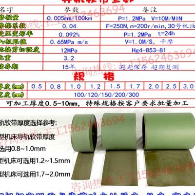 厂销新机床导轨耐磨软带数控车床导轨贴塑带磨床铣床加工中心耐品