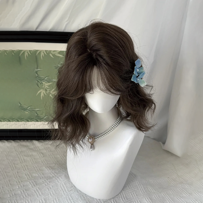 假发女短发几字刘海短卷发全头套