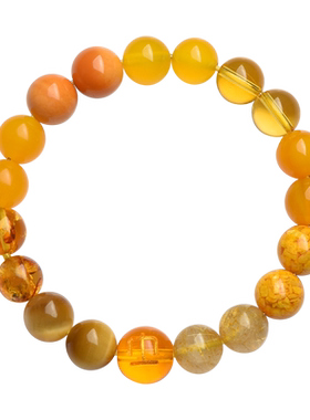 天然水晶多宝五行手链补土喜用土