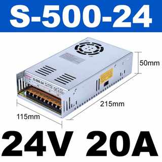 新款明纬S-350W500-24V20A开关电源48V监控变压器220转12V10A直流