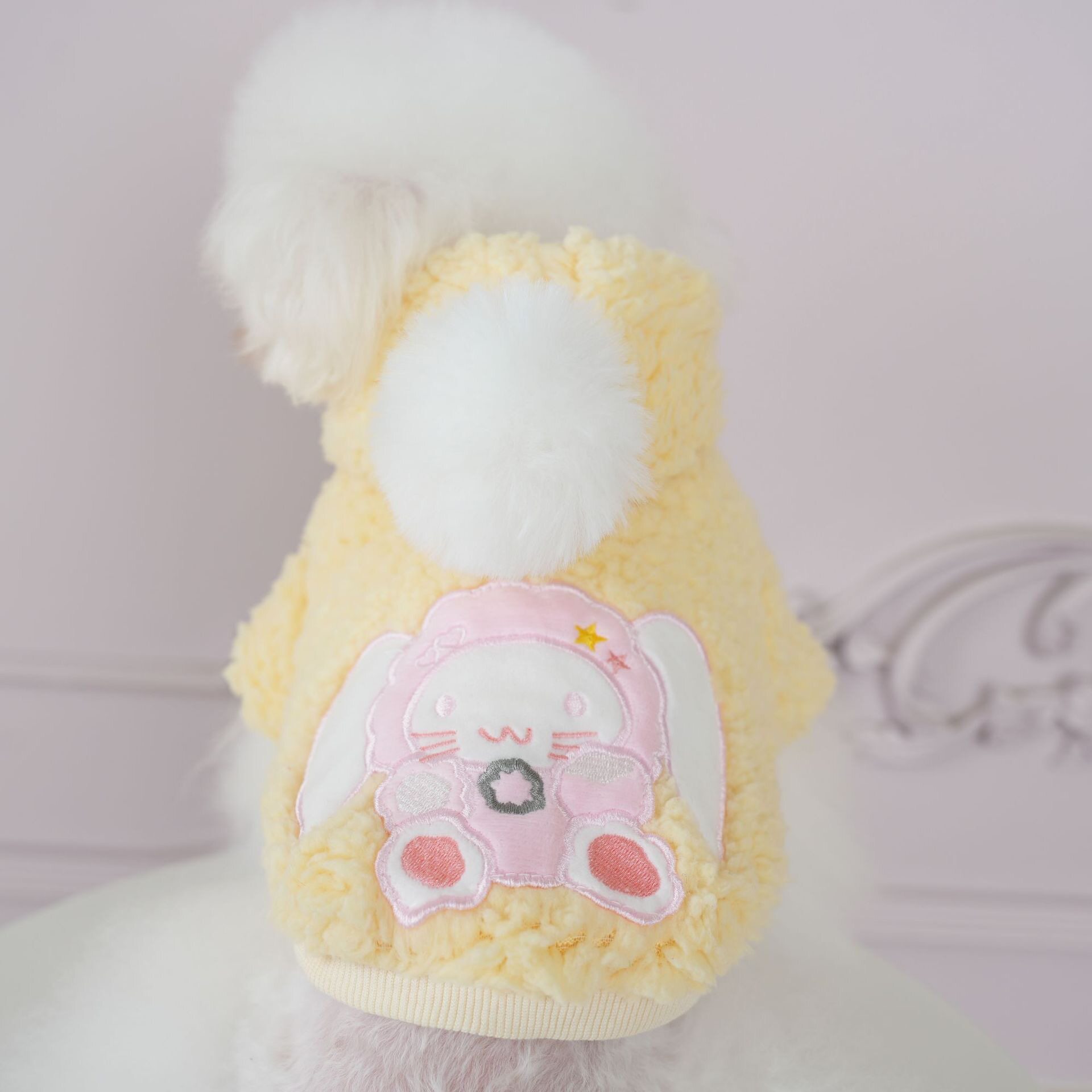 狗狗衣服秋冬装厚款带帽棉衣毛球卡通猫咪小型犬泰迪宠物比熊博美