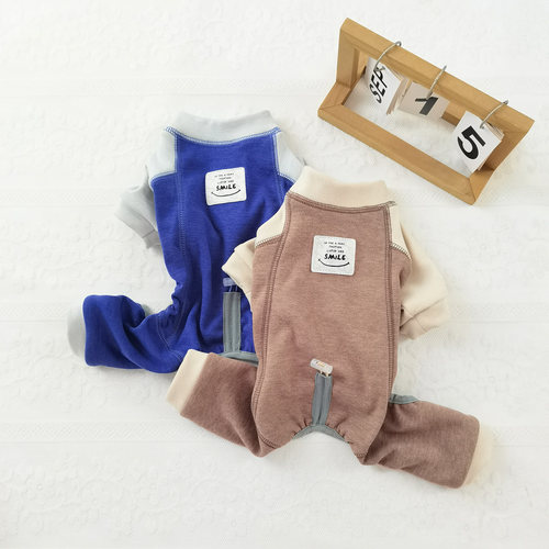 狗狗衣服秋冬款棉柔家居服四脚衣小中大型犬舒适柴犬比熊泰迪美卡