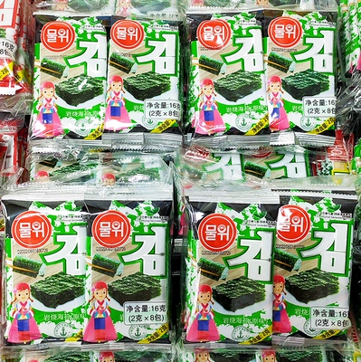 【32包】探花郎岩烧海苔片经典原味即食烤海苔片休闲零食批发包邮