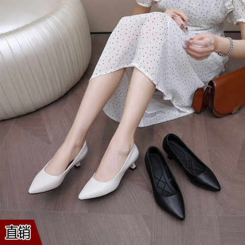 女鞋真皮细跟313233小码单鞋女