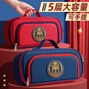 笔袋男孩子小学生文具盒男孩款大容量笔袋一年级文具袋铅笔盒英伦