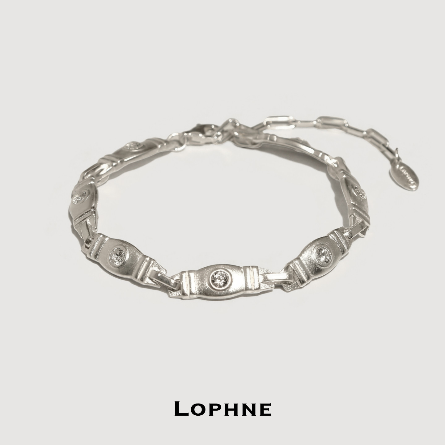 LOPHNE 闪钻中古风高级感精致手链女925银原创个性独特生日礼物