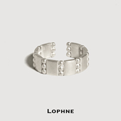 LOPHNE 纯银素圈设计感手工戒指 中古文艺精致复古高级感简约叠戴