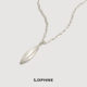 LOPHNE 光泽感菱形贝母925纯银项链精致毛衣链欧美气质百搭高级感