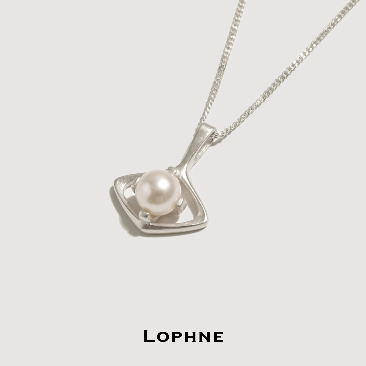 LOPHNE 小众设计天然淡水珍珠项链 纯银文艺毛衣链眼睛土星高级感