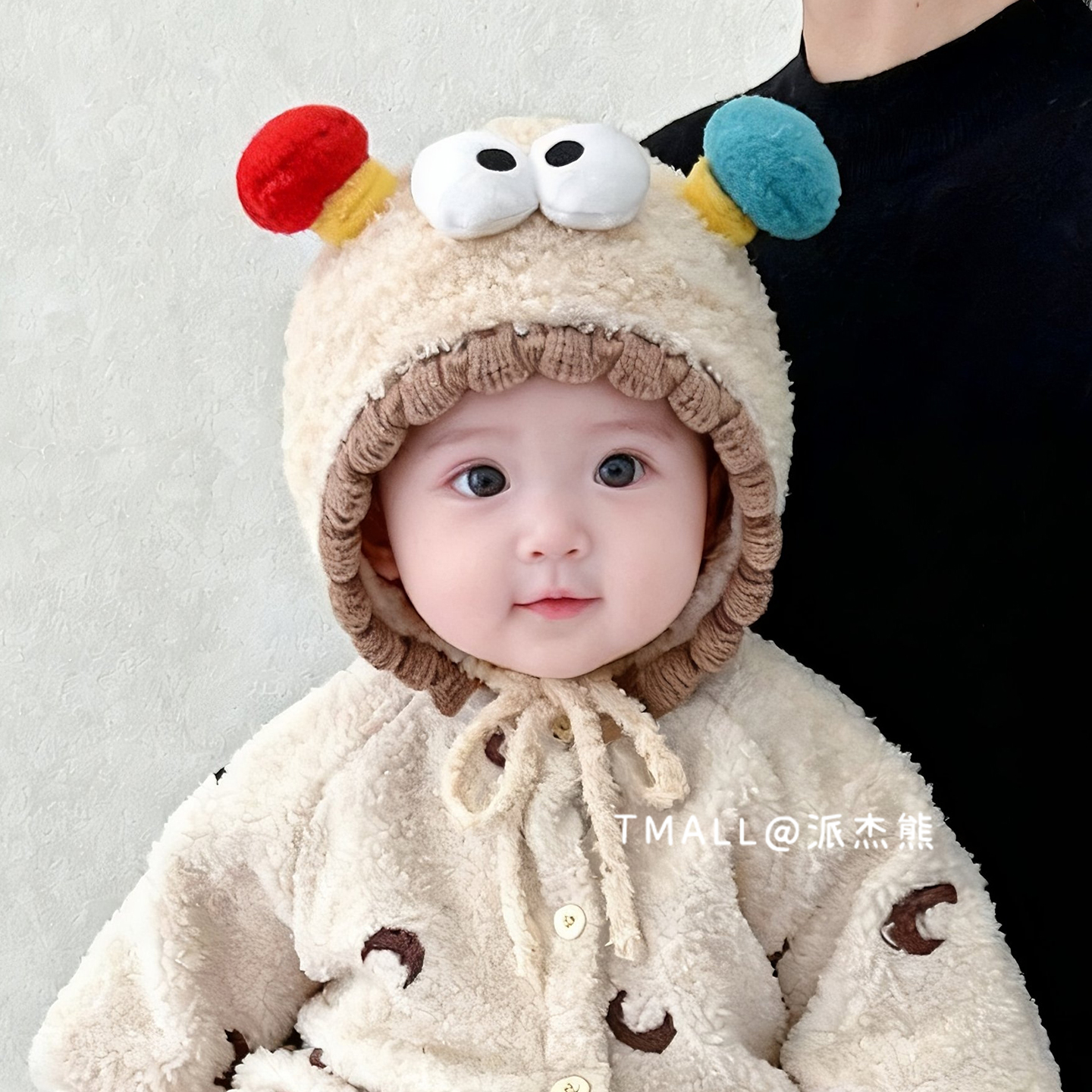 婴儿帽子冬季可爱超萌针织护耳帽
