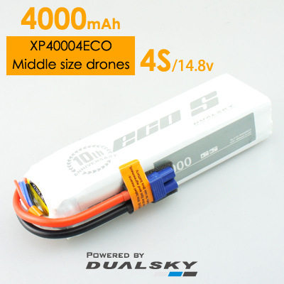 双天ECO系列XP40004ECO 4000毫安4S 25C/4C 航模固定翼飞机锂电池