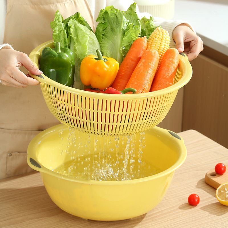 双层洗菜盆沥水篮厨房特