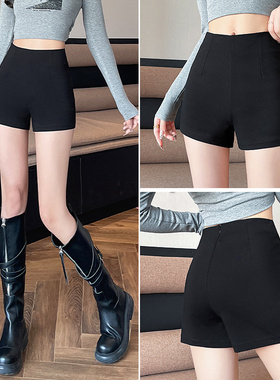 外穿白色短裤女夏季薄款修身打底裤紧身热裤显瘦高腰辣妹超短裤子