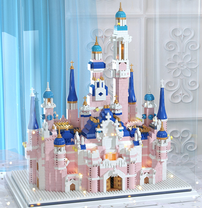 迪士尼城堡积木女孩子拼图儿童益智力拼装玩具耶诞节生日礼物成年