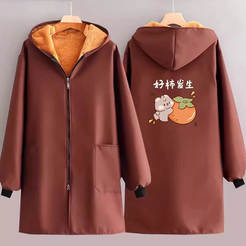 甜鑫黄金绒加绒保暖防水防风罩衣