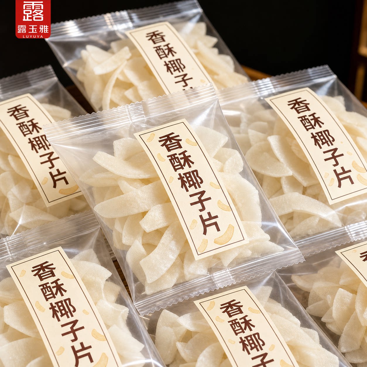 海南特产椰子片脆片香烤椰肉干椰片碎脆椰角肉无糖精烘焙休闲零食