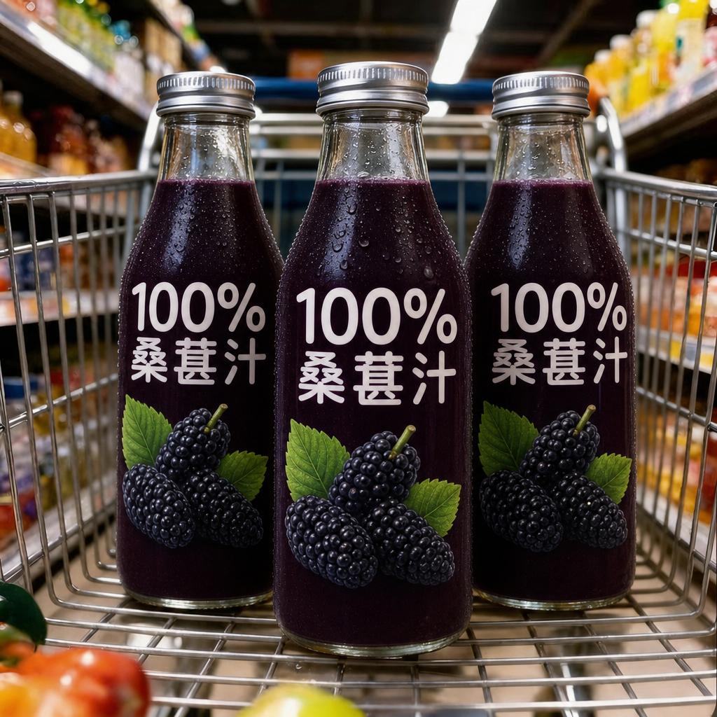 新疆NFC100%纯桑果汁无添加桑葚汁花青素果蔬汁饮料果汁新鲜原浆