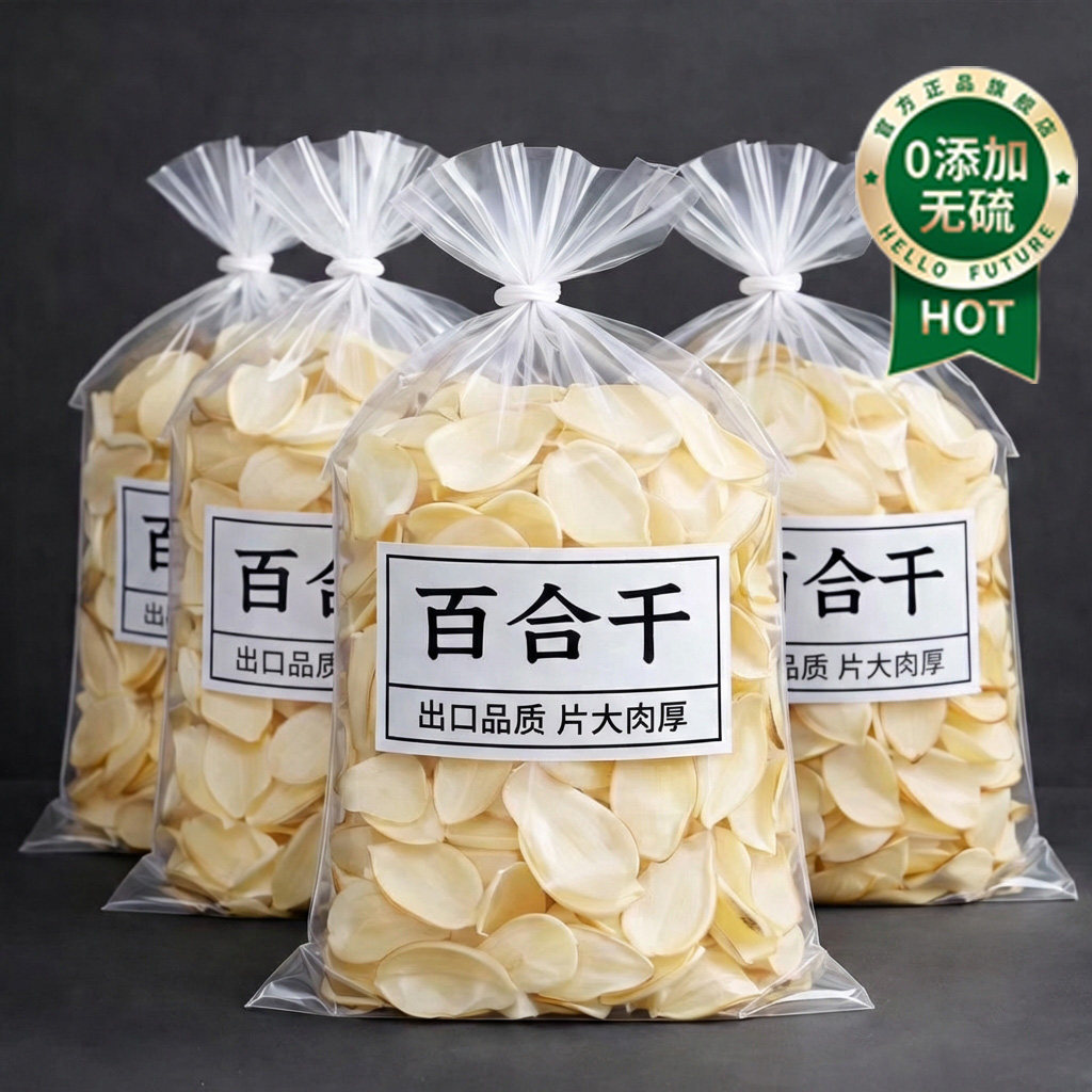 农科院无硫百合干干货特级官方旗舰店隆回特产新鲜大片百合药食用