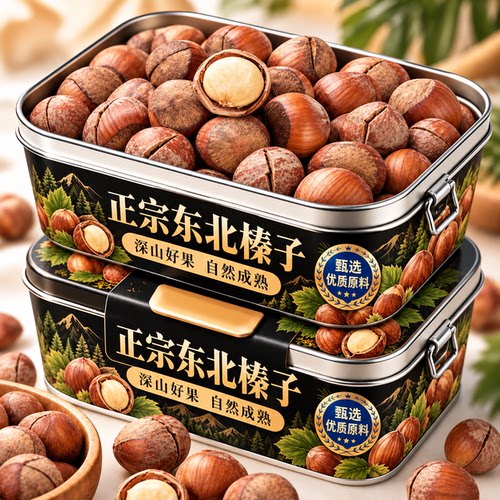 大榛子东北特产手剥即开2026新货营养坚果办公休闲小零食罐装即食