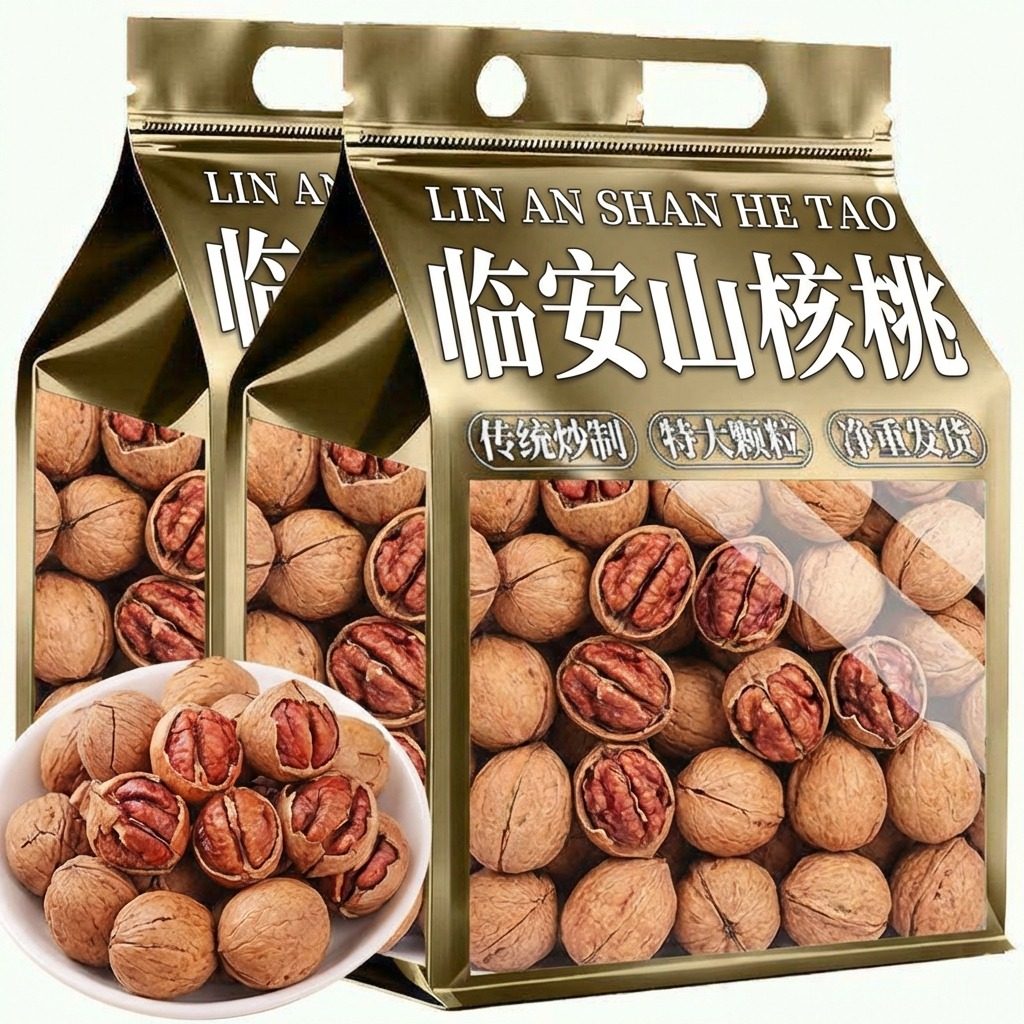 央妈推荐精选新货手剥山核桃临安官方旗舰店野生奶油椒盐水煮大籽