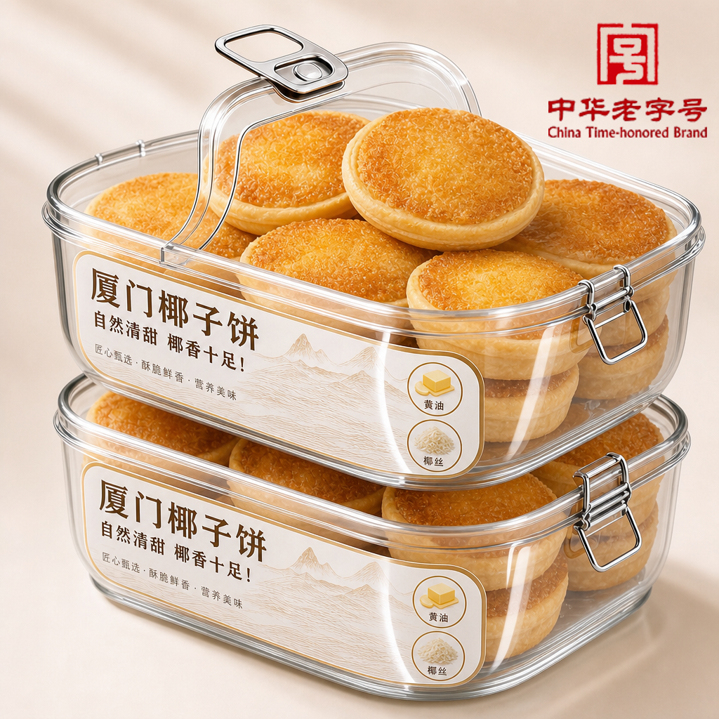 厦门特产椰子饼芝士黄油味巧克力味椰蓉酥饼干早餐小零食休闲点心