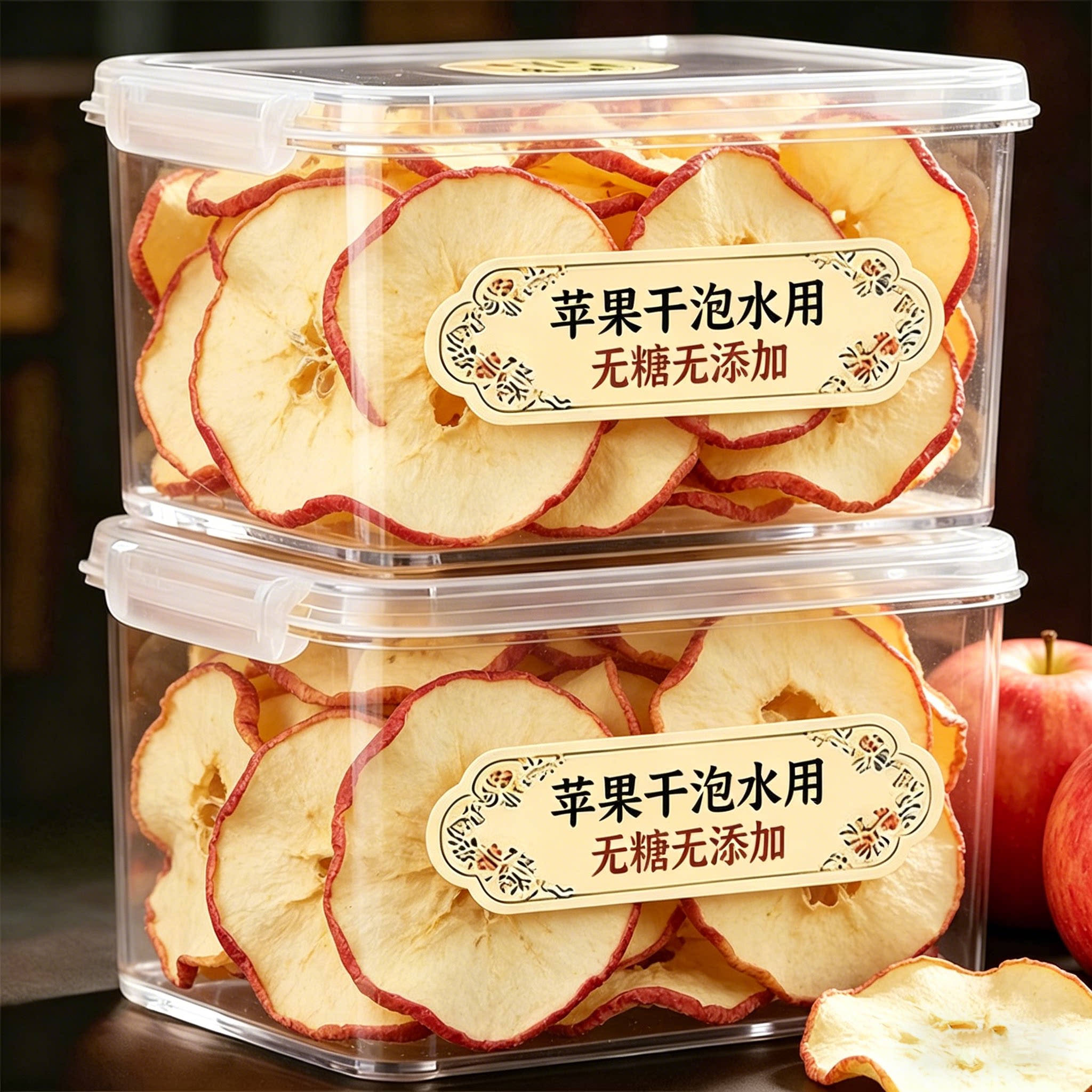 特级苹果干泡水无糖无添加新疆阿克苏苹果干脆片冻干官方旗舰店