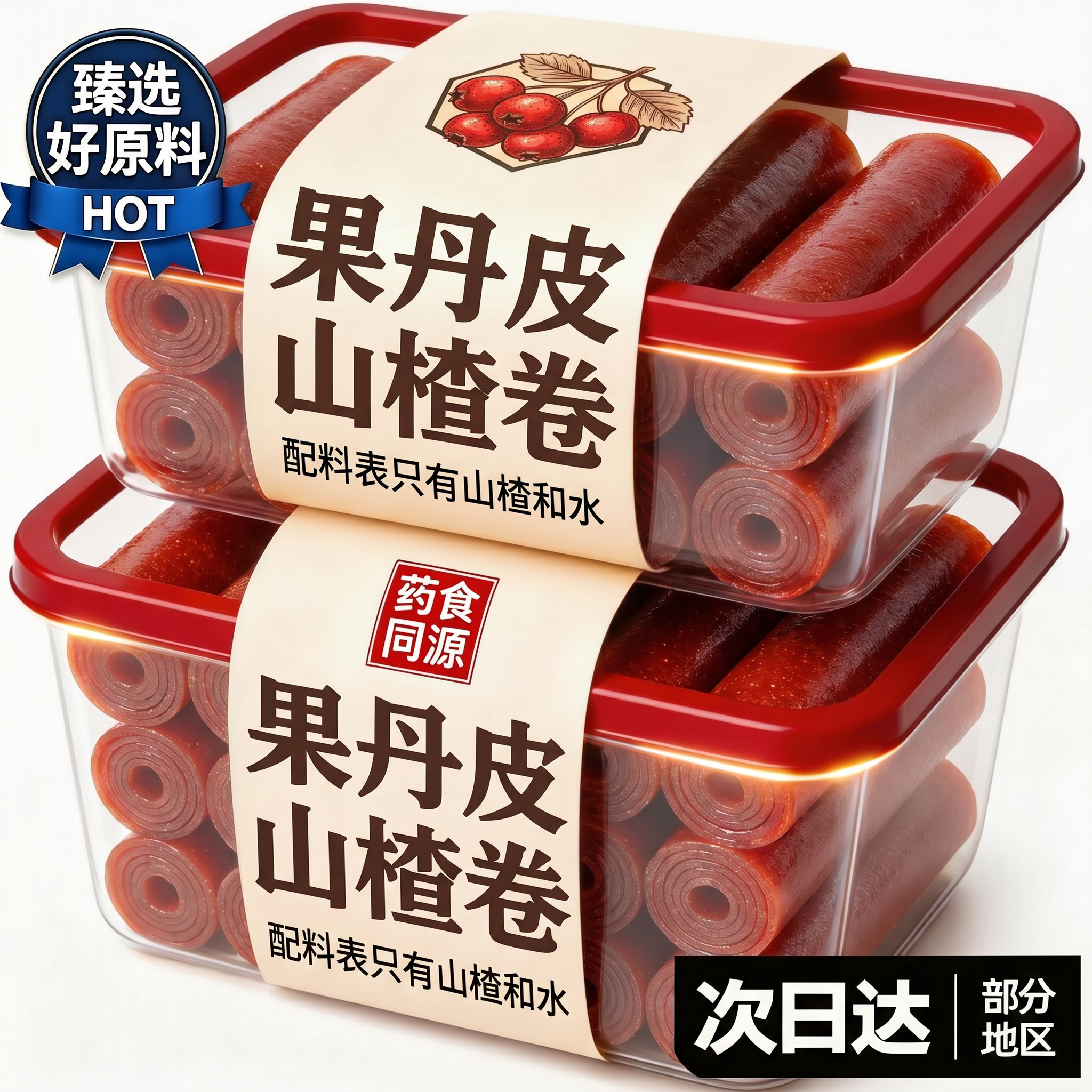果丹皮山楂零食卷无糖精无添加糖人专用片球六物丸非中药材老式