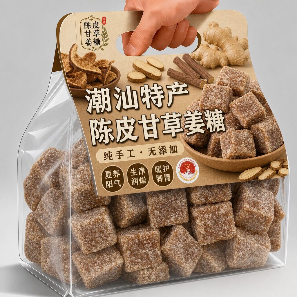陈皮甘草姜糖官方旗舰店姜软糖纯手工正宗潮汕特产孕妇专用三伏天