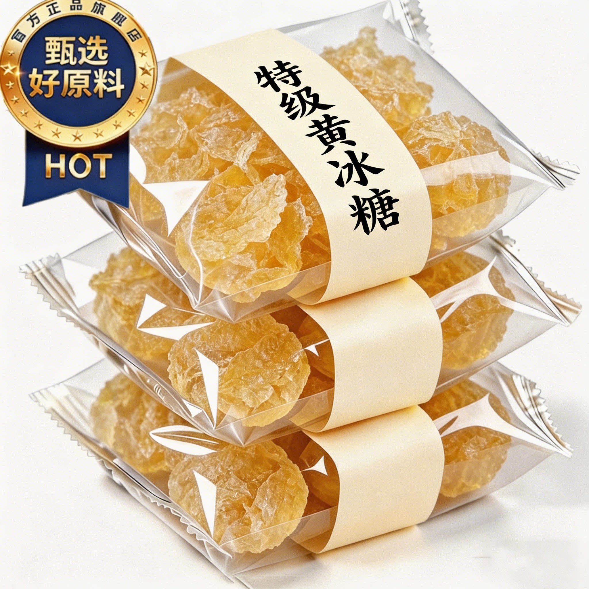 云南黄冰糖正宗特产级手工熬制多晶甘蔗清香老黄糖散装大袋冰糖块