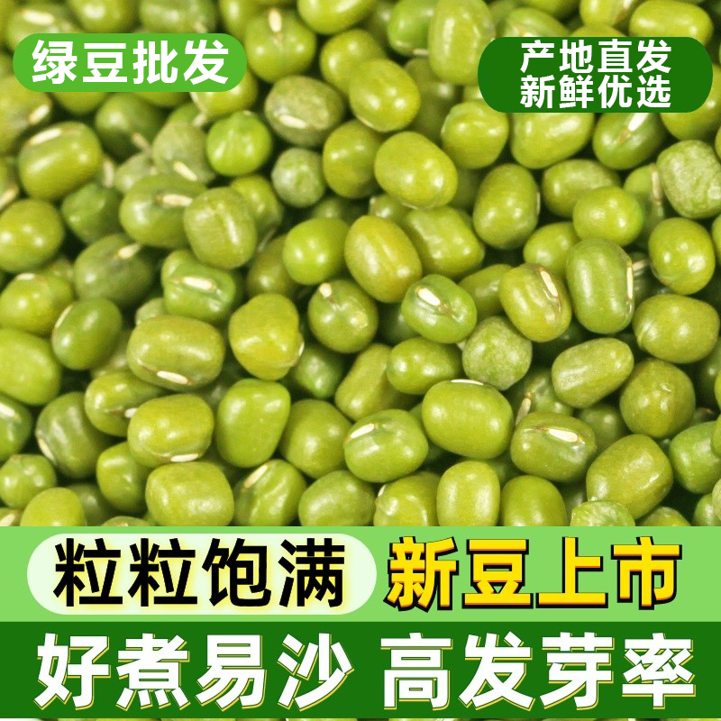 东北绿豆批发10斤脱皮绿豆新货有机发豆芽专用去皮绿豆官方旗舰店